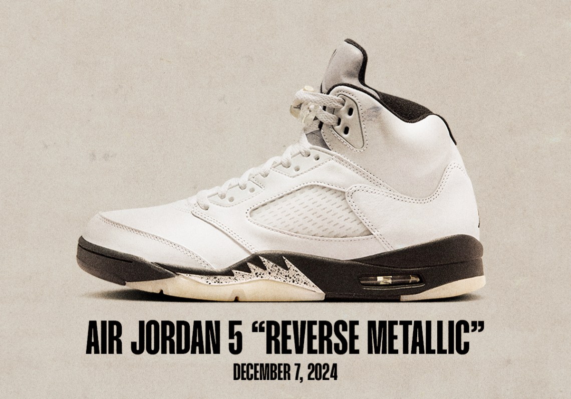 Sneaker Releases December 1 December 7 2024 Air Jordan 5 Reverse Metallic