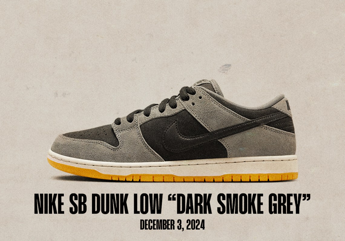 Sneaker Releases December 1 December 7 2024 Nike Sb Dunk Low Dark Smoke Grey