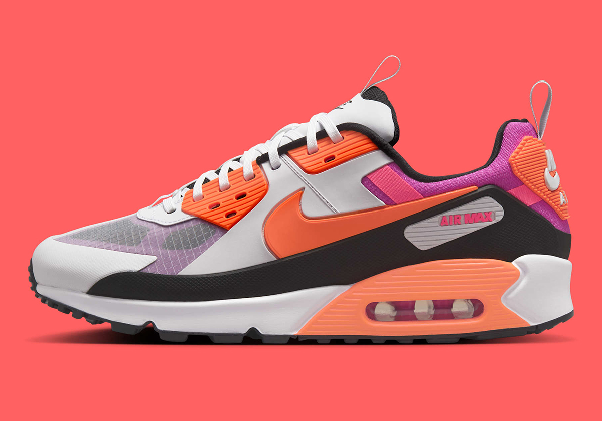 Nike Air Max 90 Drift White Black Pink Orange Fb2877 102 1