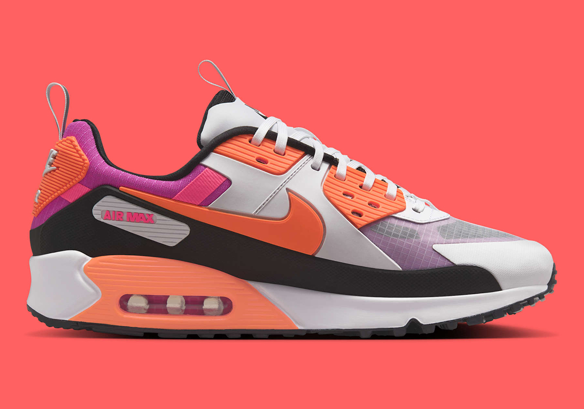 Nike Air Max 90 Drift White Black Pink Orange Fb2877 102 8